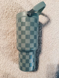 Green Checkered Tumbler